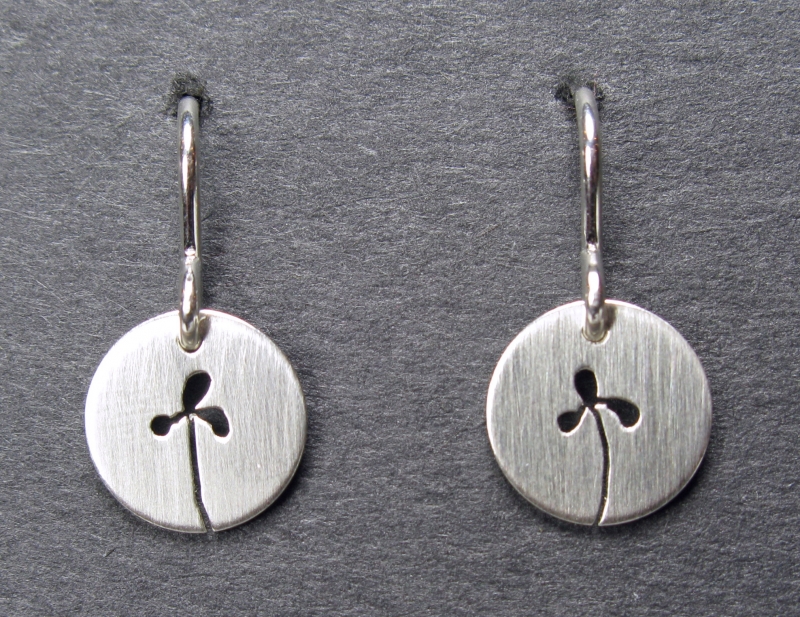 Silver Sprout Earrings